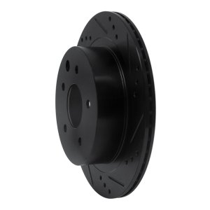 Infiniti G35 Brake Rotor (1) - Rear Right - R1 Concepts - Drilled & Slotted - Black - `02-`25